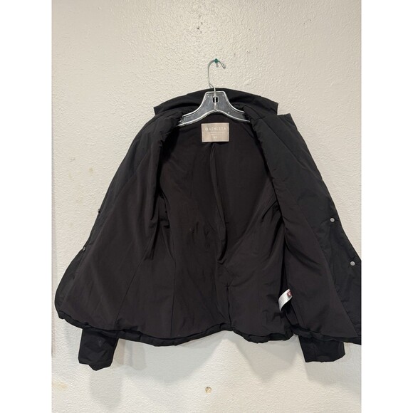 Athleta Evolution Blazer Puffer Jacket Womens Xs Black Snap Button Primaloft - Picture 3 of 8